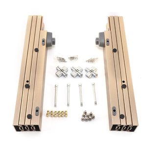 Rail de table en alliage d'aluminium Étagère pliante Support de table à manger Roulement à billes Meubles Glissière <span class=keywords><strong>invisible</strong></span> - Product Image 3