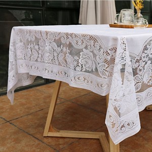 Lace <b>Tablecloth</b> <b>Rectangle</b> Embroidered Polyester Home Use - Product Image 2
