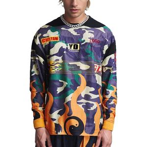 เสื้อยืดแขนยาวสำหรับผู้ชายไซส์ใหญ่พิเศษทำจากโพลีเอสเตอร์พิมพ์ซับลิเมชันแนวสตรีท - Product Image 1