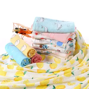 Bamboo Muslin Blanket 2 layers Swaddle Blanket Wholesale Organic Cotton Fabric Muslin