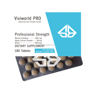 Compléments alimentaires à base de biotine pour des cheveux plus épais et une meilleure couverture du cuir chevelu, renforcement de la croissance des cheveux, complexe marin, 180 comprimés, non destiné aux enfants - Product Image 4