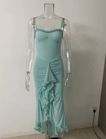 Vente en gros de vêtements robe de soirée élégante à la mode pour femme robes dos nu sexy et cintrées aux hanches pour femmes