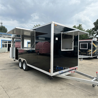 Remorque alimentaire personnalisée de 19 pieds certifiée DOT CE avec véranda, cuisine mobile extérieure, chariot de restauration rapide, camion de restauration