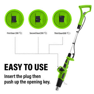 <span class=keywords><strong>Pistola</strong></span> <span class=keywords><strong>de</strong></span> <span class=keywords><strong>Calor</strong></span> Eléctrica 3 en 1 Vertak <span class=keywords><strong>de</strong></span> 2000 W y Quemador <span class=keywords><strong>de</strong></span> Malezas <span class=keywords><strong>de</strong></span> Jardín con Mango Desmontable - Product Image 4