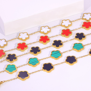 <span class=keywords><strong>Pulsera</strong></span> GPPDLUCK de Alta Calidad en Acero Inoxidable Bañada en Oro de 18k con Ágata Exquisita, Joyería Clásica de la <span class=keywords><strong>Suerte</strong></span> a la Moda para Mujer - Product Image 2
