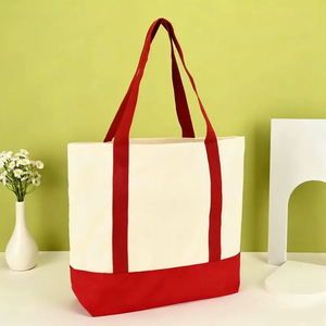 Sac fourre-tout en toile de coton écologique, vente en gros, lot en vrac pour les courses et l'épicerie - Product Image 2