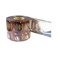 Sachets personnalisés à scellage arrière, prix usine, rouleaux de film plastique réutilisables et refermables pour café avec impression héliogravure et offset