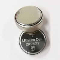 Cellules boutons au Lithium CR2477, 2000mAh, 12 v 3v, avec fils et connecteurs