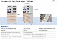 Armoire à outils intelligente pour atelier d'usine avec reconnaissance faciale, 96 tiroirs, gestion des matériaux, casier de prêt et de retour