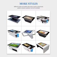 Système Android Windows à écran tactile intelligent de table numérique interactive d'affichage à cristaux liquides d'intérieur libre pour le jeu de café de magasin de détail