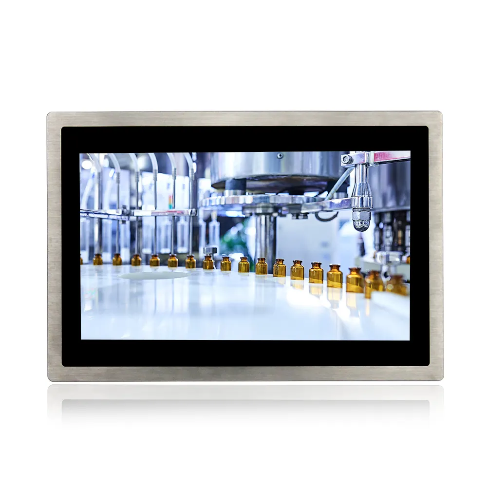 13.3" Industrial Panel PC J1900 Resistive Touch Screen Win/ Linux System 1920 x 1080 Industrial Computer Aluminum Embedded PC