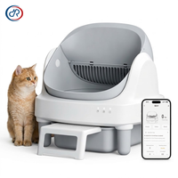Litière automatique pour chat DRH Exclusive Open Top Self Cleaning avec protection anti-pincement et marchepied facile d'accès pour les chats