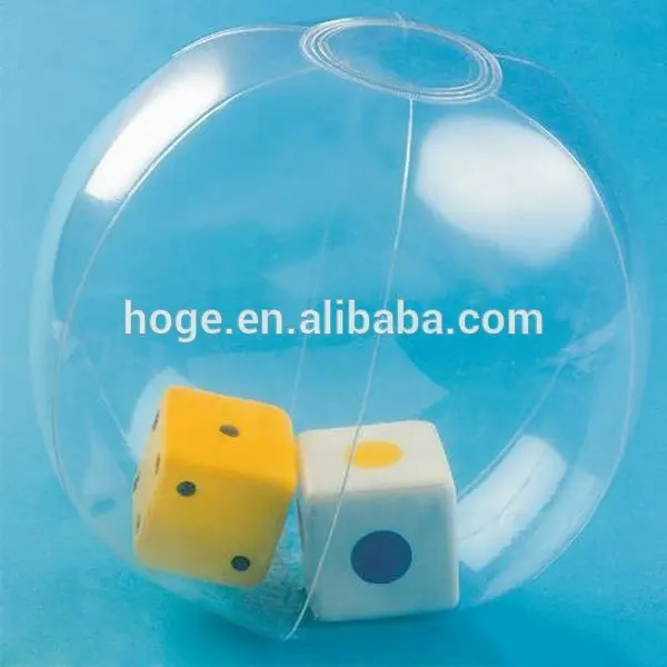 ที่กำหนดเองพองลูก cube ball ใส PVC inflatable beach ball ลูกเต๋า