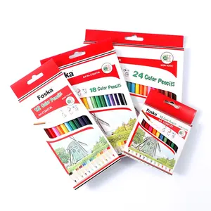 Foska Coloring School Pencils 12 Colors 18 Colors 24 Colors Rainbow Pencil for Coloring Book Arts Drawing