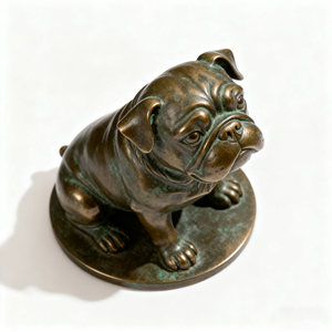 Figura <span class=keywords><strong>de</strong></span> Bulldog en Bronce Patinado, Estatua <span class=keywords><strong>de</strong></span> Animal <span class=keywords><strong>de</strong></span> Resina con Acabado Rústico, Decoración para el Hogar <span class=keywords><strong>de</strong></span> Estilo Academia Oscura - Product Image 5