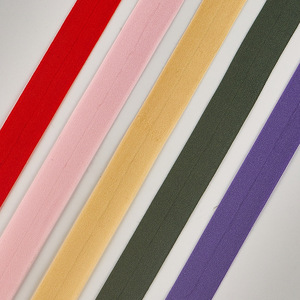 Màu đen và trắng 2cm đàn hồi cạnh dây đeo dệt kim loại cho thể thao <span class=keywords><strong>nylon</strong></span> cao su gấp gấp cạnh với đồ lót đàn hồi <span class=keywords><strong>Webbing</strong></span> - Product Image 3