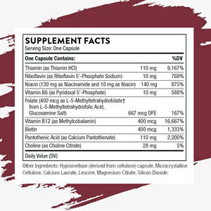 Cápsulas de Complejo Vitamínico B con Biotina Directamente de Fábrica, Favorecen la Formación Saludable de Glóbulos Rojos - Product Image 2