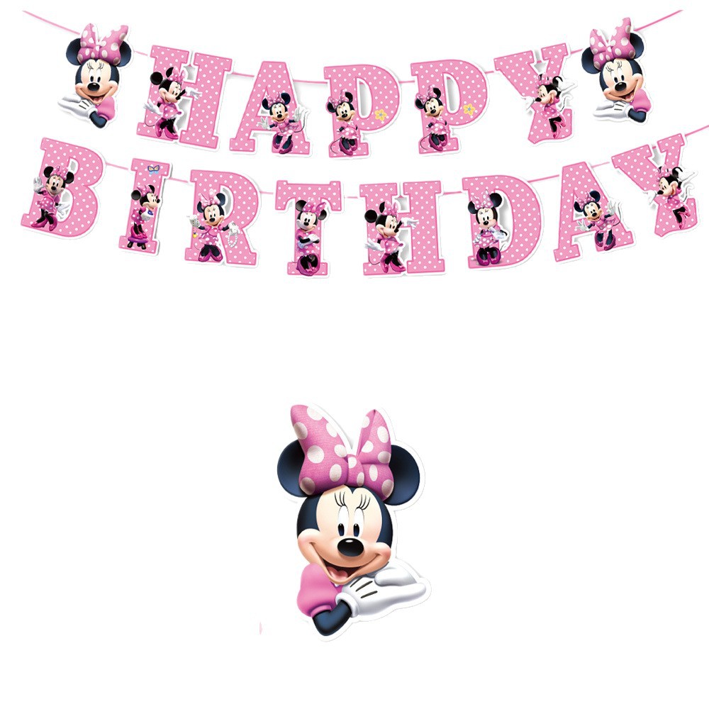 Bannière HAPPY BIRTHDAY rose-1pc