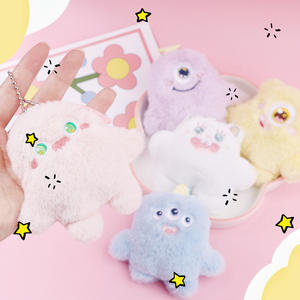 Dessin animé mignon petit monstre poupée en peluche pendentif fille coeur <span class=keywords><strong>cartable</strong></span> sac porte-clés porte-clés ornement porte-clés enfants cadeaux - Product Image 4