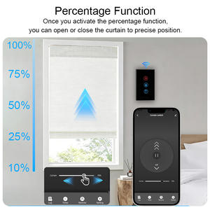 Interrupteur intelligent pour rideaux standard US, WiFi, télécommande RF433, interrupteur pour volets roulants, interrupteur pour stores électriques avec commande vocale - Product Image 3