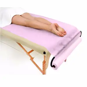 PPnon-woven Single Use Natural Waterproof Oilproof Disposable Massage Bed Sheet Roll For Beauty Spa