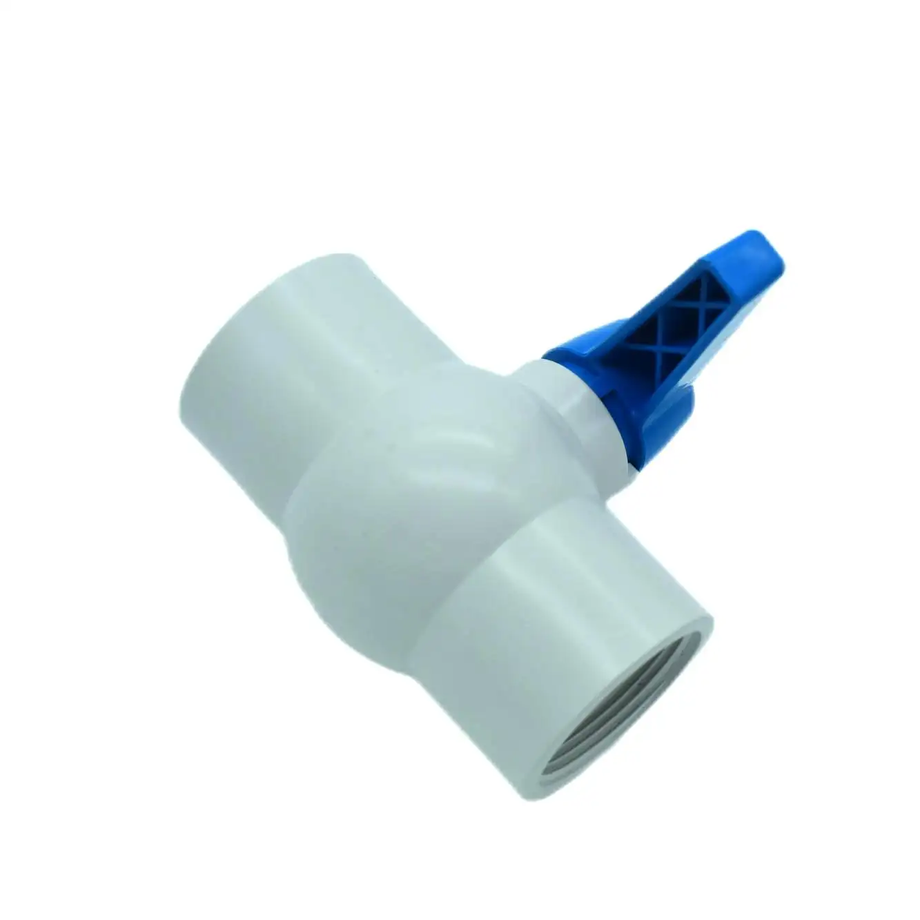 Blu maniglia singola corpo bianco vite irrigazione valvola a sfera filettata plastica pvc per l'approvvigionamento idrico