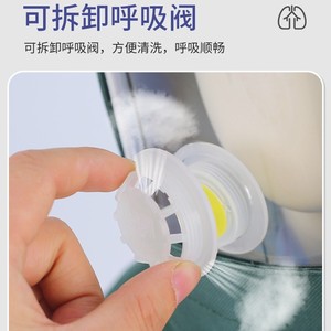 Casque de sablage anti-poussière avec visière transparente en PC et valve de ventilation pour la peinture industrielle et la protection contre la poussière - Product Image 3