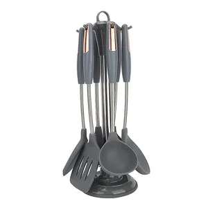 Kitchen Silicone Accessories Promo 7 Pieces Non-stick Kitchen Utensils Set With A Hanging Stand