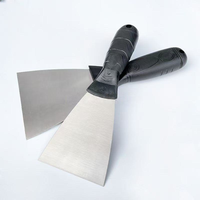 Couteau à mastic multifonctionnel en acier au carbone épaissi pour rénovation, spatule de nettoyage et racloir à lame plate