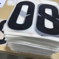 Numeri e Lettere per Maglie da Calcio, Design per Trasferimento a Caldo DTF, Etichette Adesive per Squadre