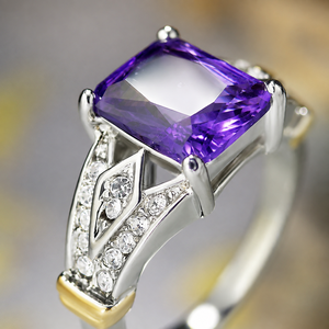 Anello Stile Viola, Anello Personalizzato alla Moda per Donne, Elegante Accessorio Stile Fidanzamento - Product Image 4