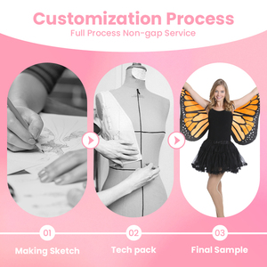 Ali Arancioni e Nere con Gonna in Tulle, Servizio OEM su Misura, Certificato FAMA, <span class=keywords><strong>Costume</strong></span> da Farfalla Monarca per Adulti - Product Image 2