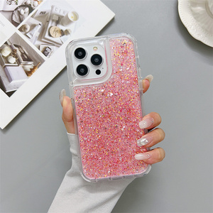Brillant Glitter Goutte Colle Téléphone Cas Hybride PC + TPU Anti-chute Couverture pour Motorola <span class=keywords><strong>Moto</strong></span> G35 G15 G05 G45 G55 G75 G85 - Product Image 6