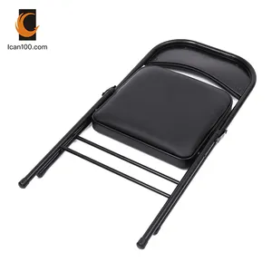 Китай, оптовая продажа, высокое качество, прочные черные складные стулья, стулья для мероприятий, пластиковые стулья с металлическими ножками
