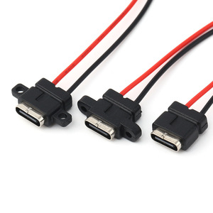 Câble de soudage femelle étanche de type C à <span class=keywords><strong>2</strong></span> broches avec trou de vis pour applications électroniques - Product Image 5