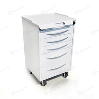 Armoire de rangement moderne à 5 tiroirs pour clinique, meuble d'outillage en résine robuste, mobilier de laboratoire mobile personnalisé, armoire dentaire