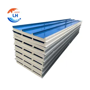 Top quality Prepainted 40mm 50mm 75mm eps pu sandwich wall panel for decoration