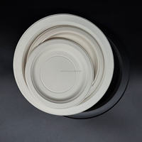 Assiettes jetables en amidon de maïs biodégradable personnalisées pour les accessoires de mariage, assiette à nourriture