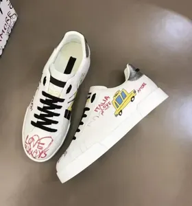 Zapatillas de Diseño de Marca de Lujo Vstreetstyle Dolcegabban Dgs de 1984, Parte Superior de Cuero Vacuno, Entresuela de TPU, para Mujer/Hombre, Blancas, de Caña Baja - Product Image 4