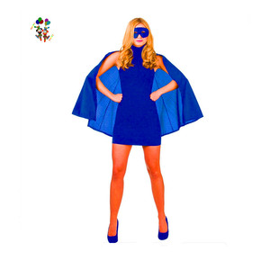 Disfraz de fiesta para mujer, capas elegantes con máscara de ojo, Color <span class=keywords><strong>azul</strong></span>, barato, HPC-2852 - Product Image 1