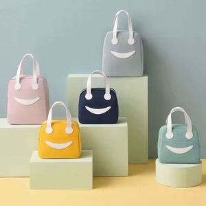 The New Large Polyester Smile <b>Lunch</b> <b>Box</b> Cooler to Insulated Thermal <b>Lunch</b> <b>Bags</b> - Product Image 4