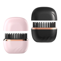 Peigne lisseur sans fil, lisseur et boucleur double usage, mini portable, rechargeable, multifonctionnel, lisseur de cheveux paresseux