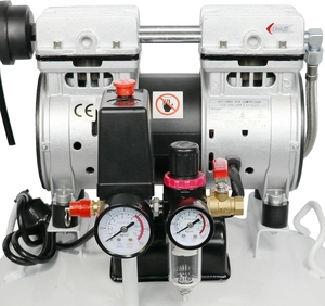 25L 750w 1HP النفط شحن الصامت المكبس المحمولة الطبية وحدة ضغط هوائي للأسنان - Product Image 2