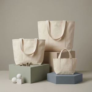 Sac de courses réutilisable en toile écologique, durable, en coton naturel beige uni, avec poignée longue et bandoulière, taille personnalisable - Product Image 1