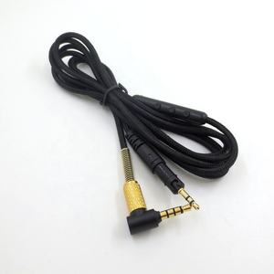 Cable de <span class=keywords><strong>audio</strong></span> para auriculares con conector de bloqueo para <span class=keywords><strong>Audio</strong></span> <span class=keywords><strong>Technica</strong></span> <span class=keywords><strong>ATH</strong></span> M50x/<span class=keywords><strong>M40x</strong></span>/M60X/M70X con micrófono de control remoto de volumen - Product Image 1