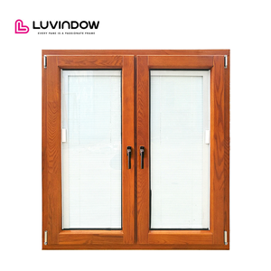 Kính cường lực thiết kế hiện đại mô hình pháp rắn gỗ tếch gỗ nhôm Ốp gỗ cửa sổ - Product Image 1