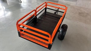 <span class=keywords><strong>Remolque</strong></span> de carro UTV/ATV resistente 1500 LBS acero utilidad jardín malla granja volquete carro cortacésped <span class=keywords><strong>remolque</strong></span> basculante - Product Image 3