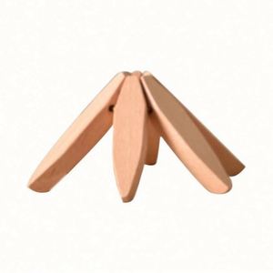 Kitchen Europe Style Folding <b>Tree</b> Shape Wooden Trivet Set with Coasters for Hot Dishes - Product Image 1