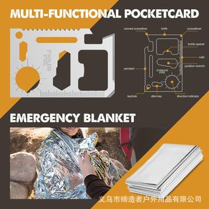 Kit de survie 25 pièces, ensemble d'outils multifonctionnels d'extérieur en acier inoxydable 21x11x5.5cm pour l'aventure, les premiers secours et l'autodéfense - Product Image 4