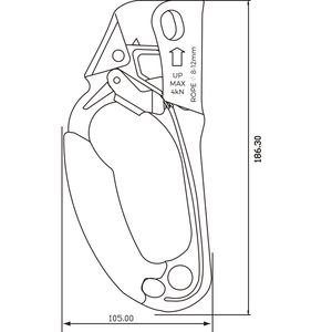 Abrazaderas de cuerda de 8-12mm de alta calidad para hombre práctico, elevador con mango izquierdo, certificado CE, resistencia a la rotura de 4kN, acabado anodizado de 210g - Product Image 4